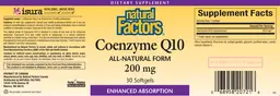 Label for Coenzyme Q10 200 mg