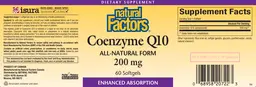 Label for Coenzyme Q10 200 mg
