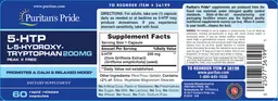 5-HTP L-5-Hydroxy-Tryptophan 200 mg