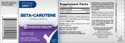 Label for Beta-Carotene