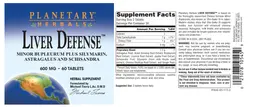 Label for Liver Defense