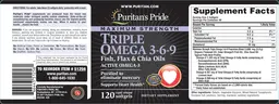 Label for Maximum Strength Triple Omega 3-6-9