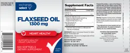 Label for Flaxseed Oil 1300 mg