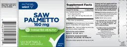 Label for Saw Palmetto 160 mg