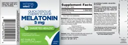 Label for Melatonin 5 mg Cherry Flavored
