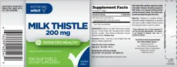 Label for Milk Thistle 200 mg