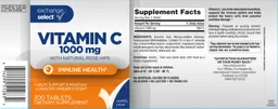 Label for Vitamin C 1000 mg