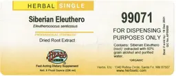 Label for Siberian Eleuthero