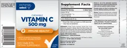 Label for Chewable Vitamin C 500 mg