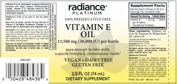 Label for Vitamin E Oil