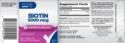 Label for Biotin 5000 mcg