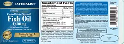 Label for Coated Triple Strength Fish Oil 1,400 mg