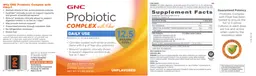 Label for Probiotic Complex With Fiber Unflavored