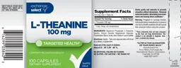 Label for L-Theanine 100 mg