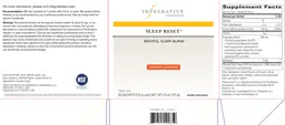 Label for Sleep Reset Orange Flavored