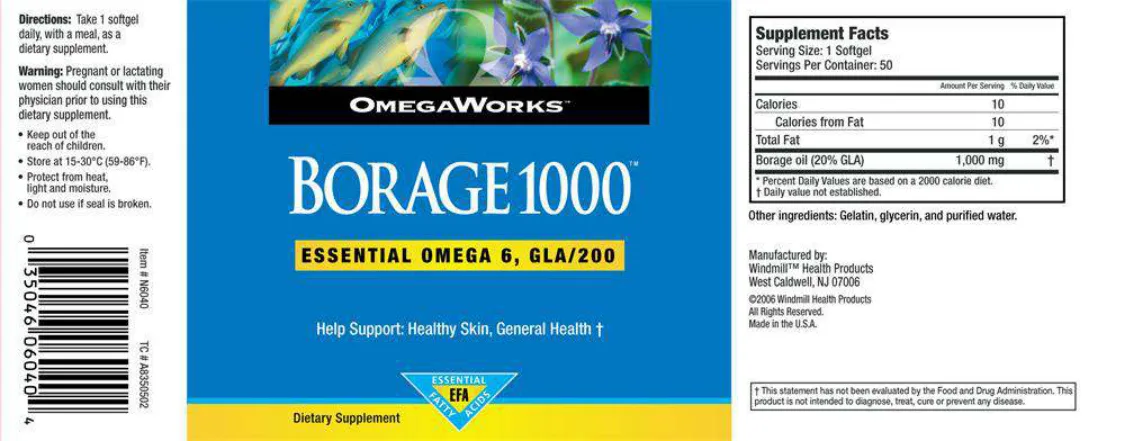 Label for Borage 1000