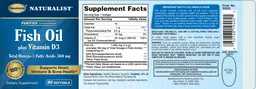 Label for Fish Oil Plus Vitamin D3