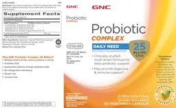 Label for Probiotic Complex 25 Billion CFUs