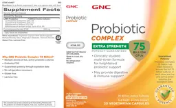 Label for Probiotic Complex 75 Billion