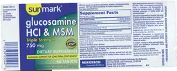 Label for Glucosamine HCl & MSM Triple Strength