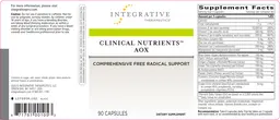 Label for Clinical Nutrients AOX