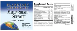 Label for Myelin Sheath Support 820 mg