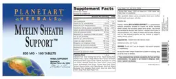 Label for Myelin Sheath Support 820 mg