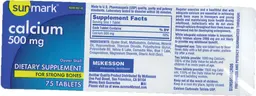 Label for Calcium 500 mg