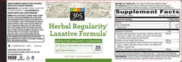 Label for Herbal Regularity Laxative Formula