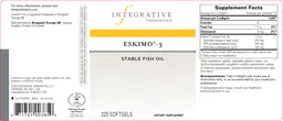 Label for Eskimo-3 Stable Fish Oil