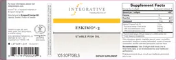 Label for Eskimo-3 Stable Fish Oil