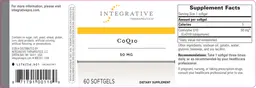 Label for CoQ10 50 mg