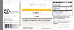 Label for UBQH 100 mg