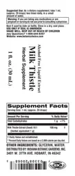 Label for Milk Thistle