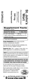 Label for St. John's Wort