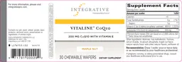 Label for Vitaline CoQ10 200 mg with Vitamin E Maple Nut