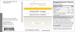 Label for Vitaline CoQ10 Maple Nut