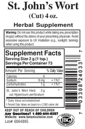 Label for St. John's Wort