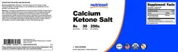 Label for Calcium Ketone Salt Unflavored