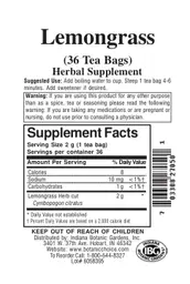 Label for Lemongrass