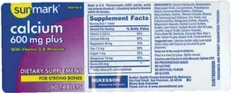 Label for Calcium 600 mg Plus With Vitamin D & Minerals