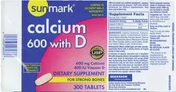 Label for Calcium 600 With D