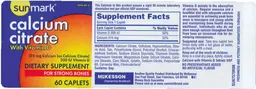 Label for Calcium Citrate With Vitamin D
