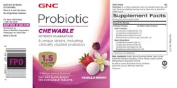 Label for Chewable Vanilla Berry
