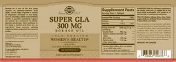 Label for Super GLA 300 mg