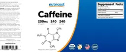 Label for Caffeine 200 mg