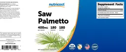 Label for Saw Palmetto 400 mg