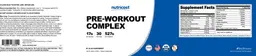 Label for Pre-Workout Complex Blue Raspberry