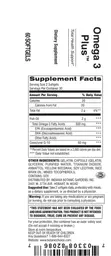 Label for Omega 3 Plus