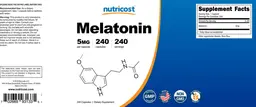 Label for Melatonin 5 mg